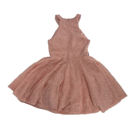 Trixxi Pink High Neck Embellished Waist Mini Swing Dress Size 3 Women’s - Picture 3 of 6